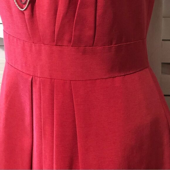 Taylor Hot Pink Pleated Cocktail Party Dress Size 12 - Picture 4 of 9
